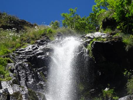 Free Stock Photo of Under the waterfall