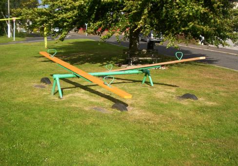 Free Stock Photo of Green See Saw