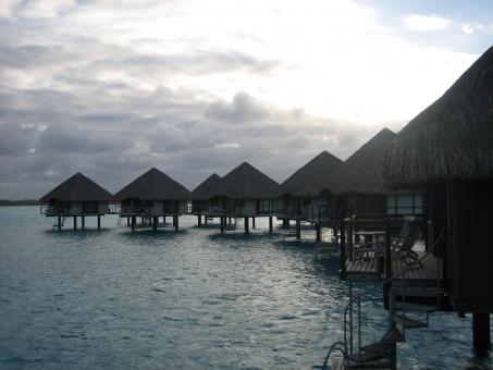 Free Stock Photo of Overwater Bungalos