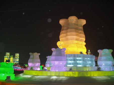 Free Stock Photo of The art work of ice sculpture from Haerb