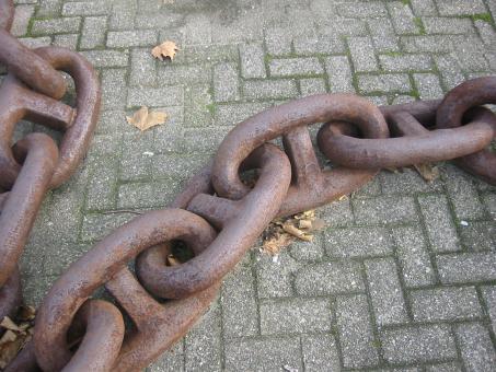 Free Stock Photo of Rusted steel chain