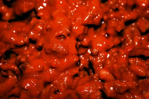 Free Stock Photo of Gooey Red Meat Stew
