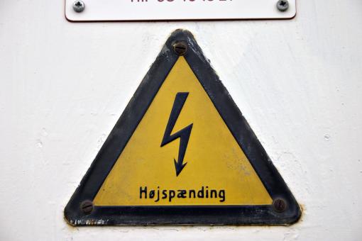Free Stock Photo of Danish High Voltage Sign