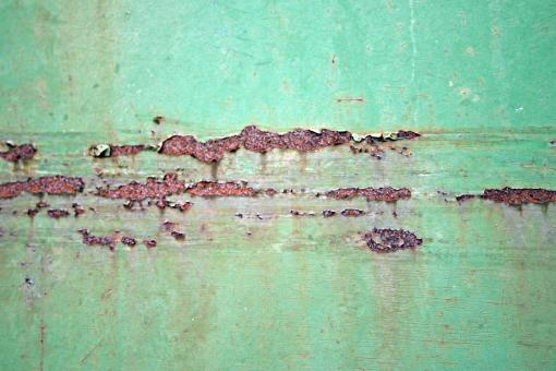 Free Stock Photo of Green rusted metal