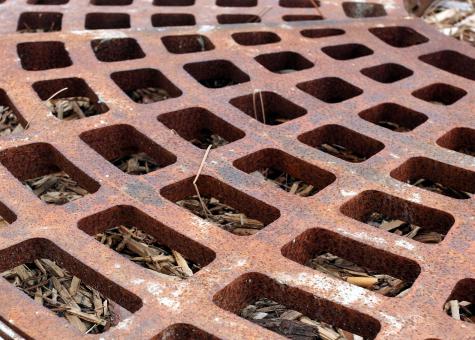 Free Stock Photo of Rusted drain