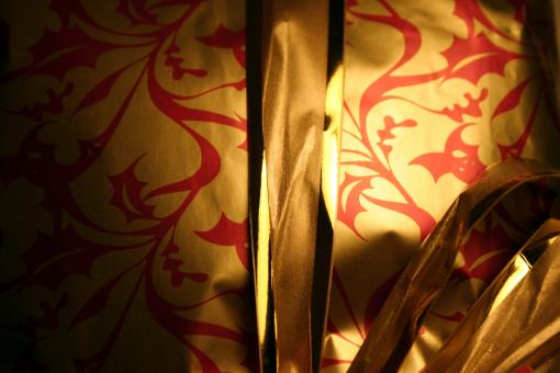 Free Stock Photo of Gift wrap close up