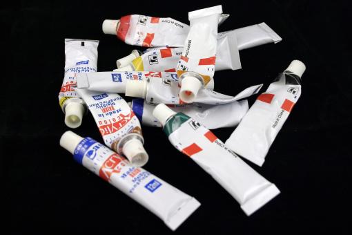 Free Stock Photo of Acrylic color tubes
