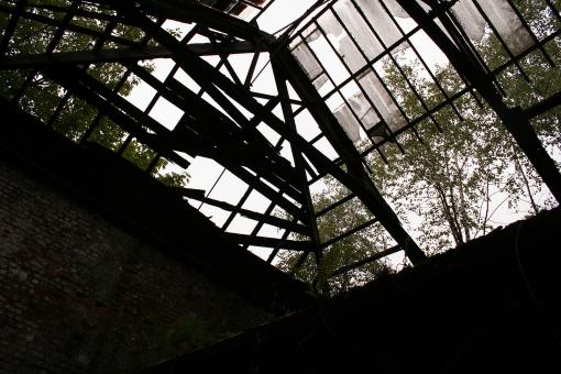 Free Stock Photo of Broken roof made of glass