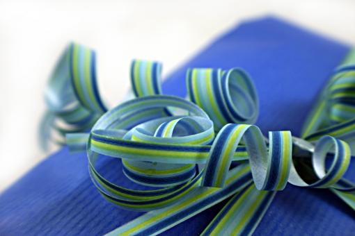 Free Stock Photo of Blue and green ribbon