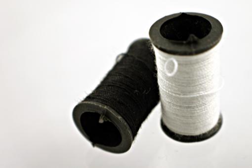 Free Stock Photo of White and black thread