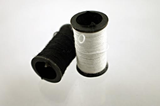 Free Stock Photo of White and black thread