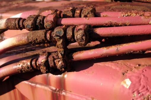 Free Stock Photo of Rusted pipes