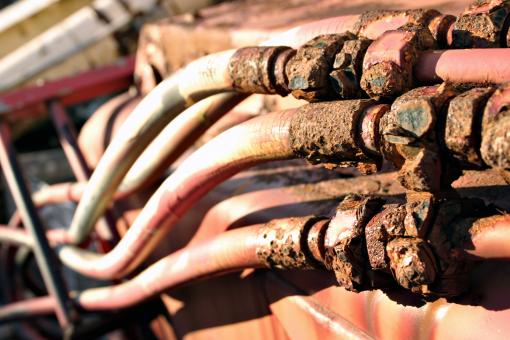 Free Stock Photo of Rusted pipes