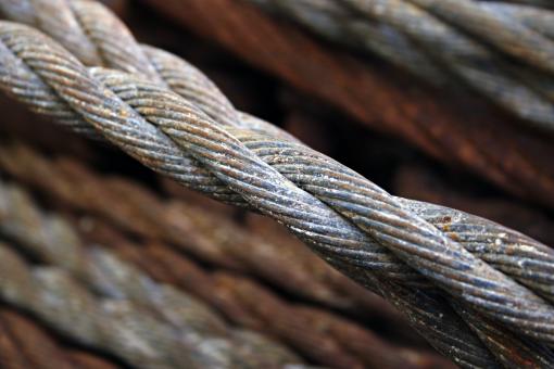 Free Stock Photo of Rusted steel wires