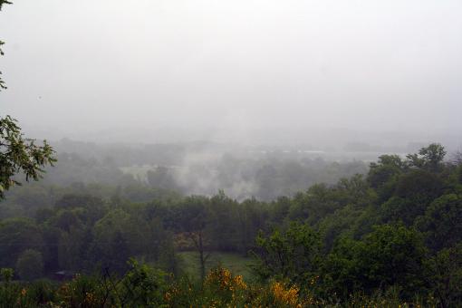 Free Stock Photo of Misty hills