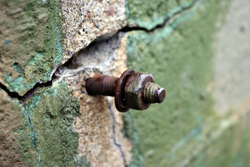 Free Stock Photo of Rusted steel bolt