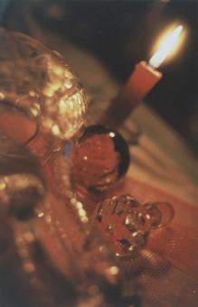 Free Stock Photo of glass and candle