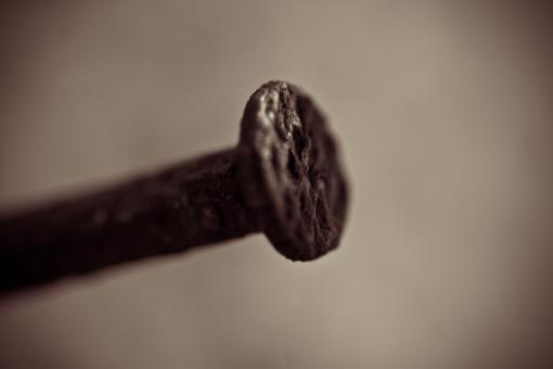 Free Stock Photo of Rusty nail