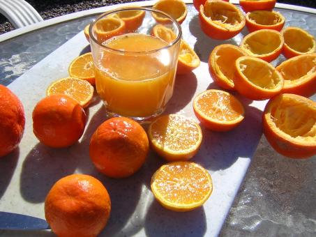 Free Stock Photo of Fresh squeezed orange juice