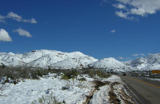Free Stock Photo of Arizona snow