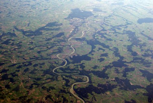 Free Stock Photo of Alp Landscape From Above
