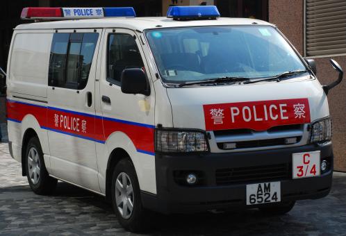 Free Stock Photo of Hong Kong Police Van