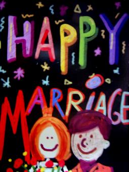 Free Stock Photo of Happy mariage Card