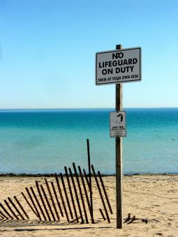 Free Stock Photo of Sign at the Beach