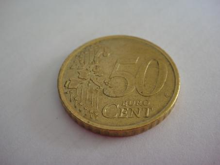 Free Stock Photo of 50 Euro Cent