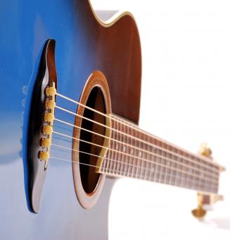 Free Stock Photo of Blue Guitar