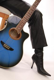 Free Stock Photo of Blue Guitar