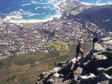 Free Stock Photo of Young mountaineers at Table Mountain