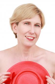 Free Stock Photo of Woman with red hat