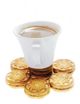 Free Stock Photo of Coffee and Biscuits