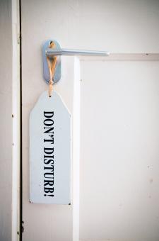 Free Stock Photo of Do not disturb sign on door