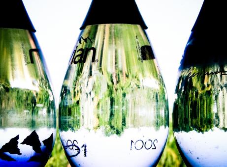 Free Stock Photo of Evian water bottles