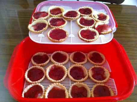 Free Stock Photo of Jam Tarts in container