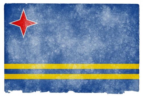 Free Stock Photo of Aruba Grunge Flag