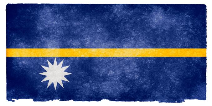 Free Stock Photo of Nauru Grunge Flag
