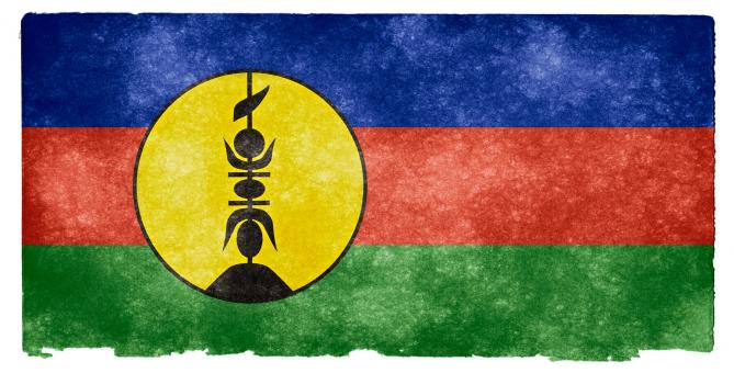 Free Stock Photo of New Caledonia Grunge Flag