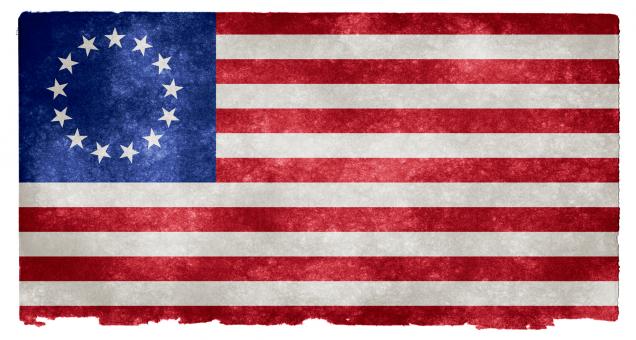 Free Stock Photo of USA Betsy Ross Grunge Flag