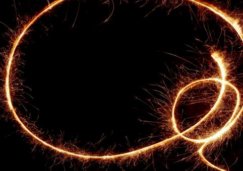 Free Stock Photo of sparkler trace