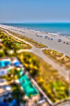 Free Stock Photo of Tilt-shift Beach