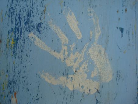 Free Stock Photo of Paint hand print