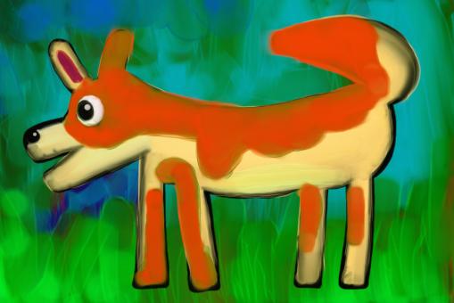 Free Stock Photo of Painted Dog Cartoon
