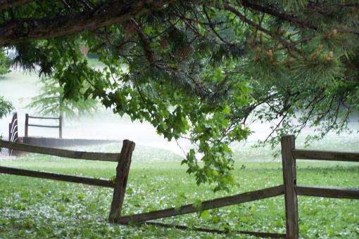 Free Stock Photo of Broken fence in Fog