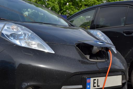 Free Stock Photo of Charging Nissan Leaf