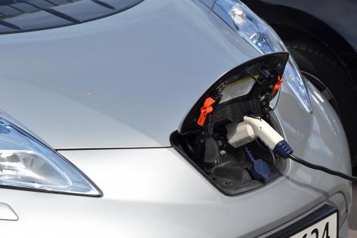 Free Stock Photo of Charging Nissan Leaf