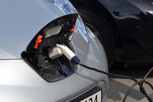 Free Stock Photo of Charging Nissan Leaf