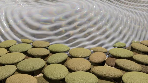 Free Stock Photo of Pebbles by the water